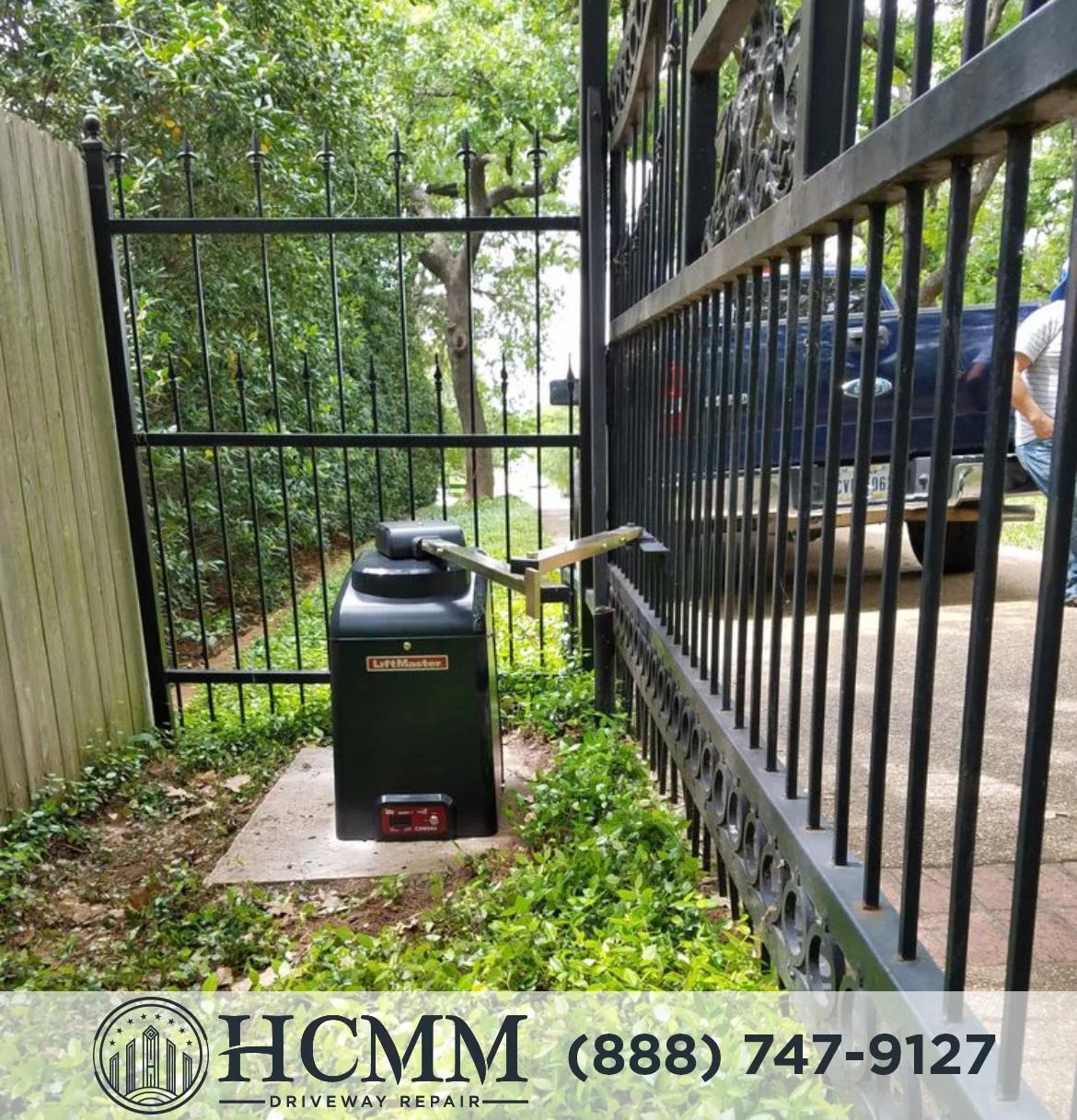 HCMM Driveway Gate Repair liftMaster motor install